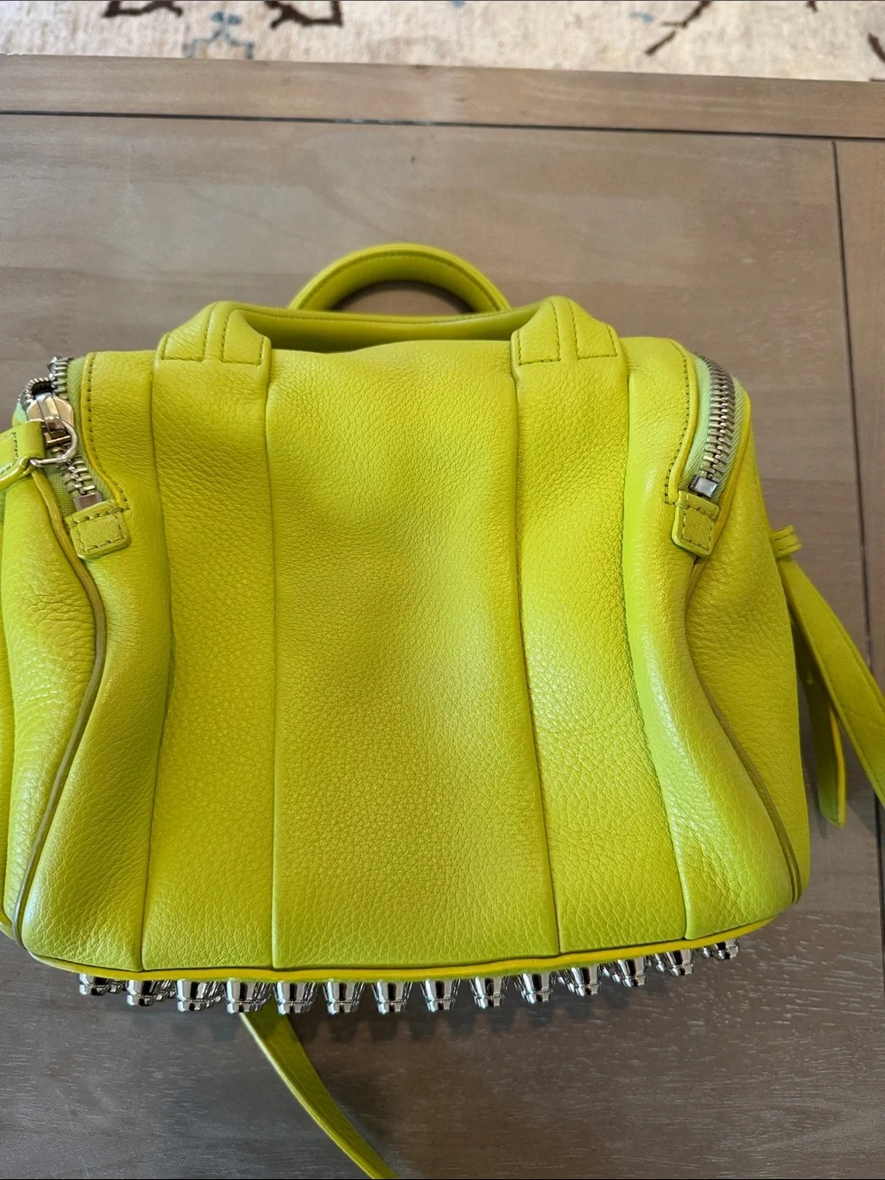 Alexander Wang Lime Green Pebbled Leather Crossbody Satchel - Picture 2 of 6